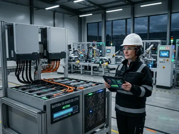 Componentes de un sistema de respaldo energético industrial
