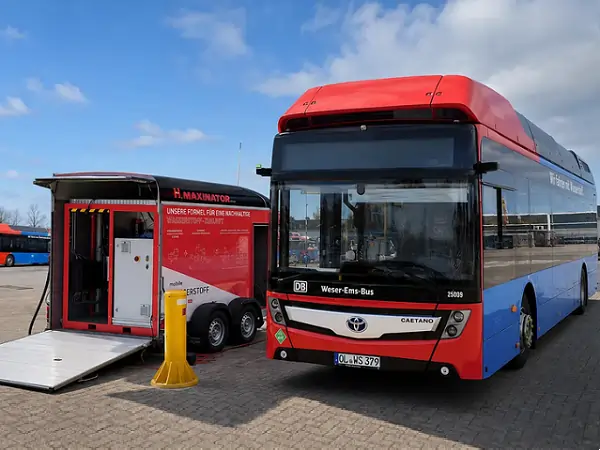 Estación de servicio de hidrógeno móvil impulsa transporte público sin emisiones en Alemania