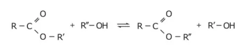Reacción química de transesterificación